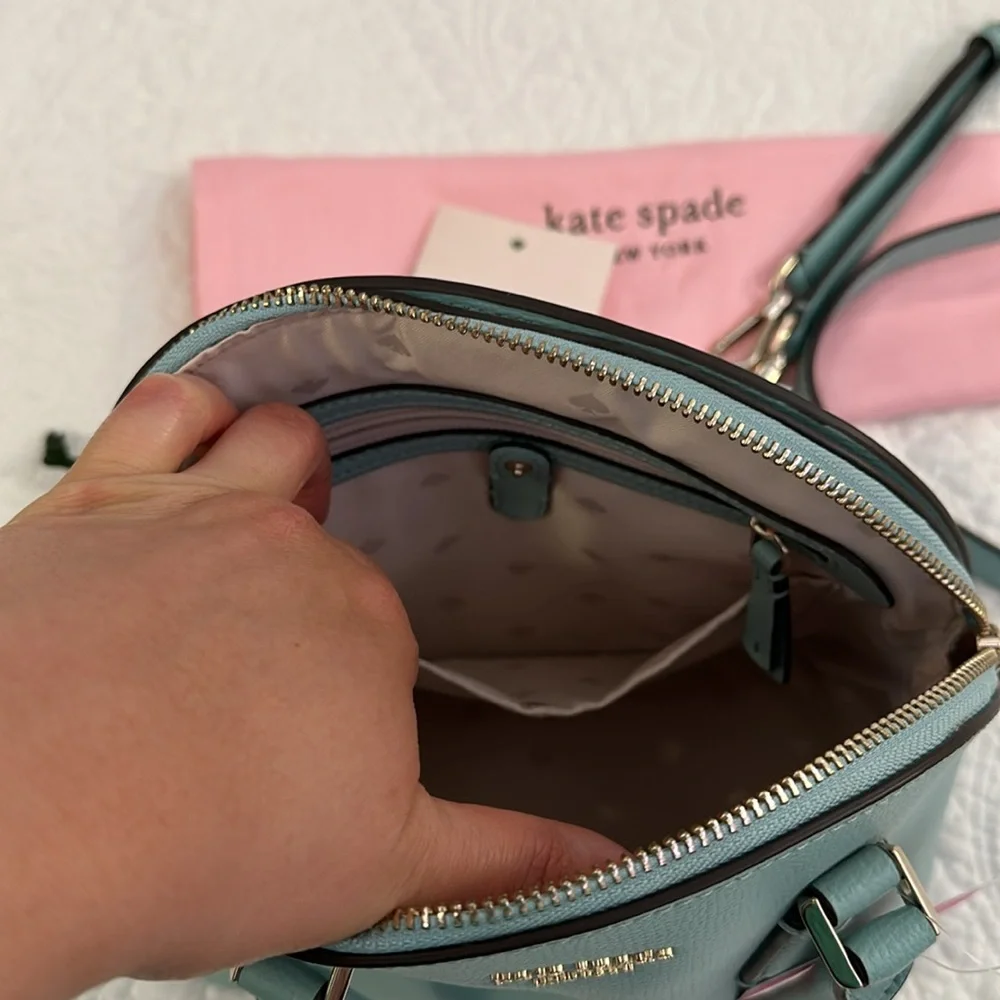 Kate Spade Sylvia Medium Dome Satchel Blue under